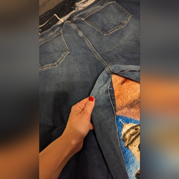 Sky high skinny torrid premium Plus 20 stretchy medium blue jeans pre-owned - Picture 3 of 9